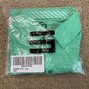 NWT Three Sixty Six Dri Fit Green Golf Shirt Size L